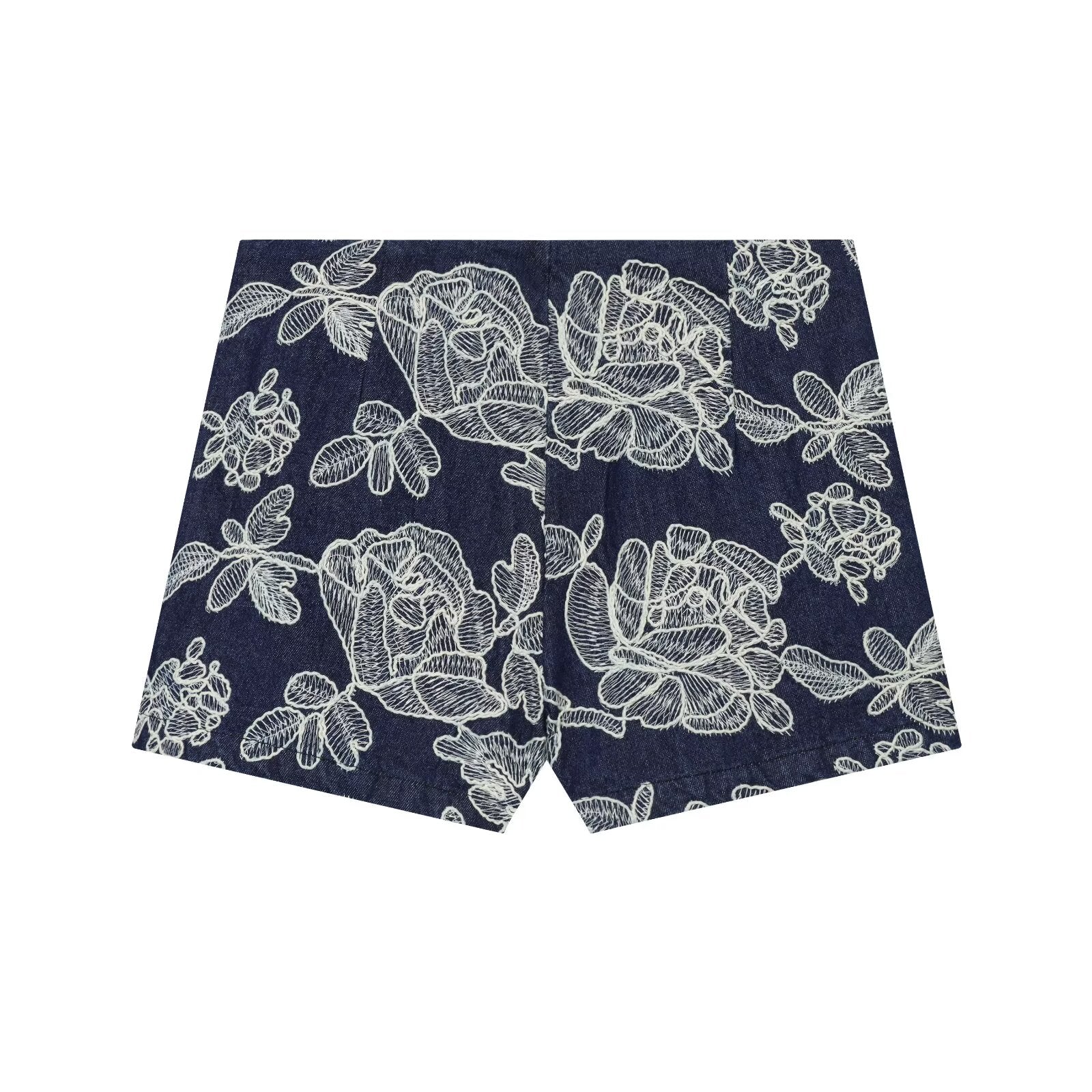 Women's slim versatile embroidered culottes