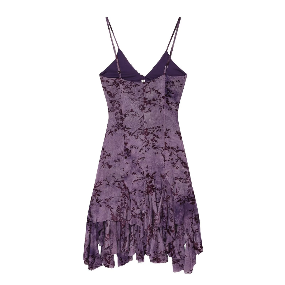 Women's layered decorative flocking tulle dress