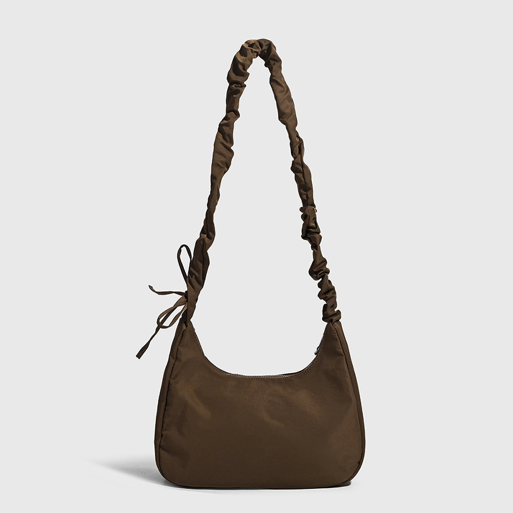 #129 Women's new casual pleated shoulder strap design shoulder bag crossbody bag