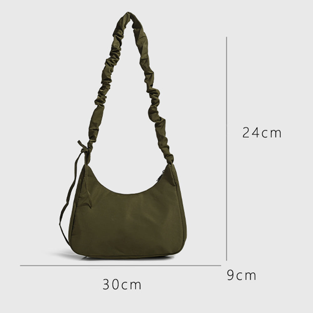 #129 Women's new casual pleated shoulder strap design shoulder bag crossbody bag
