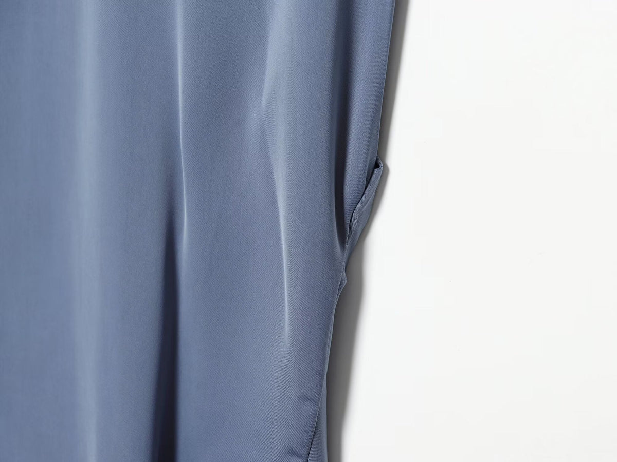 Women's lace hem satin textured dress