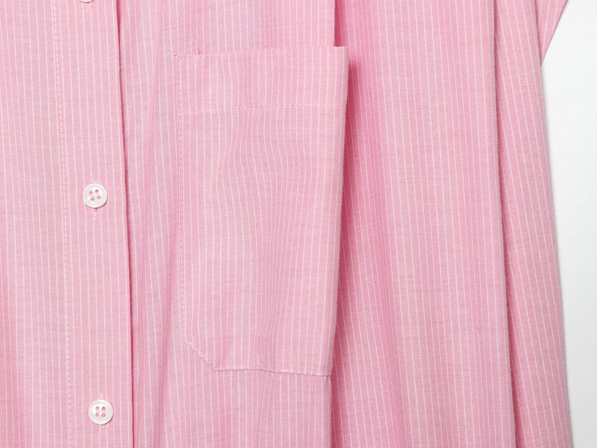 Women's striped short lapel shirt