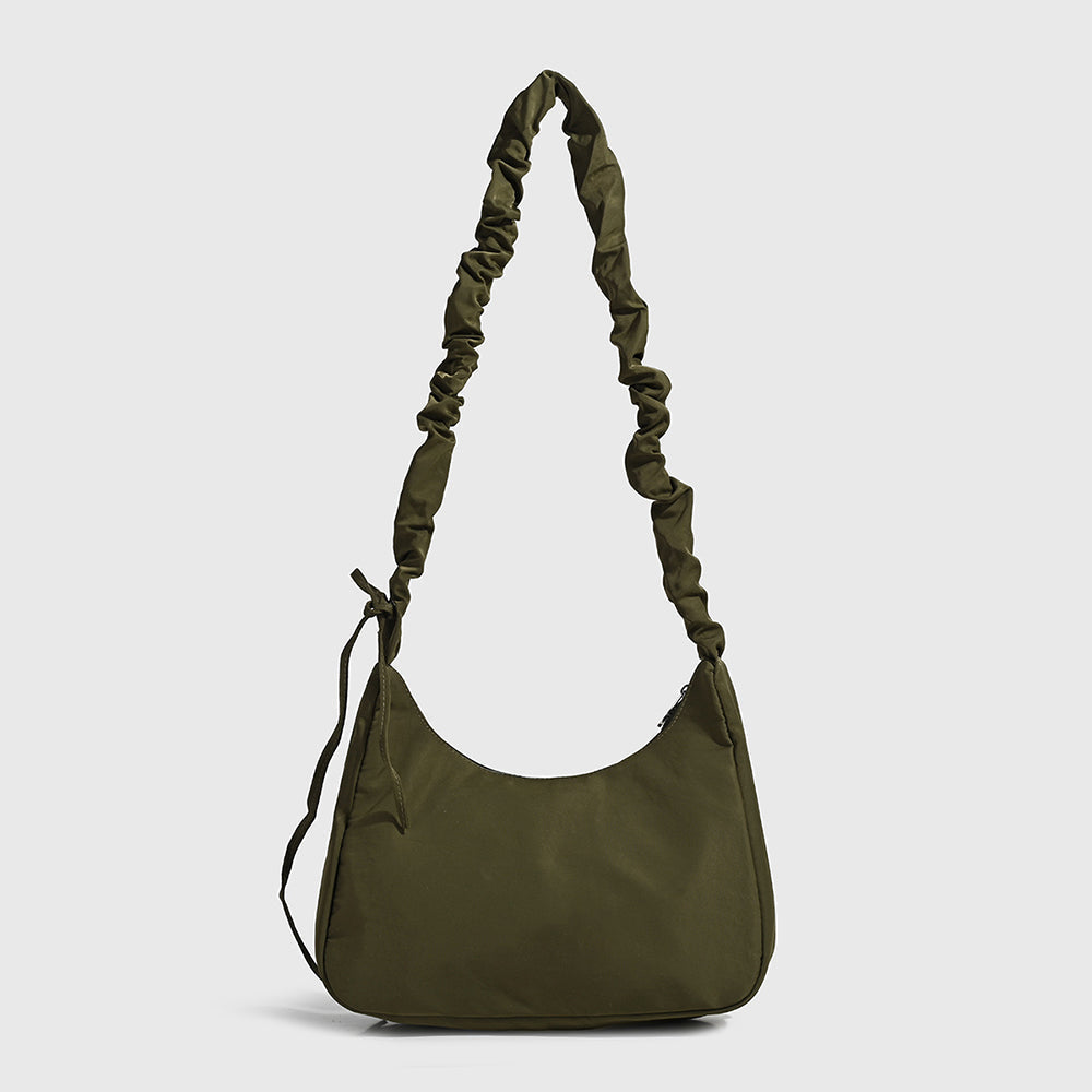 #129 Women's new casual pleated shoulder strap design shoulder bag crossbody bag