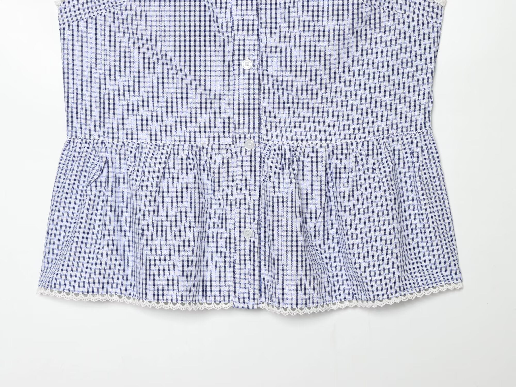 Women's casual plaid patchwork shirt
