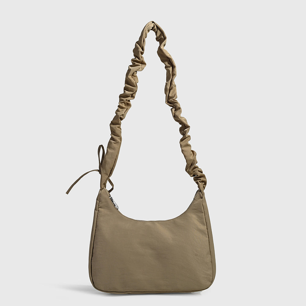 #129 Women's new casual pleated shoulder strap design shoulder bag crossbody bag
