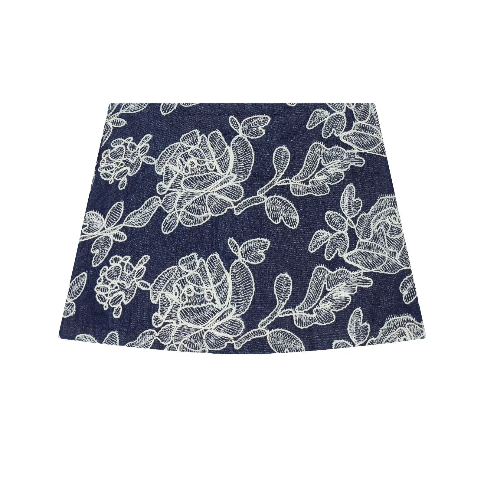 Women's slim versatile embroidered culottes