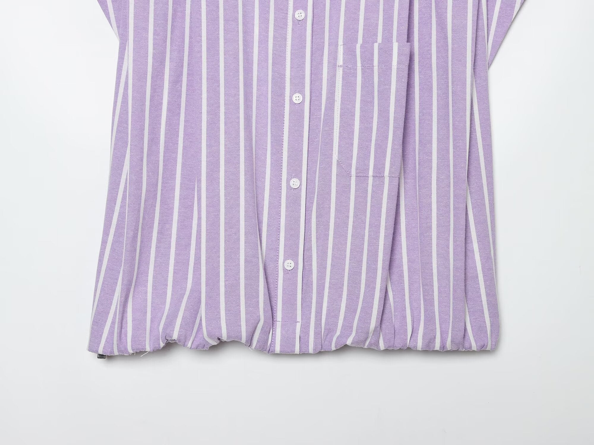 Women's striped short lapel shirt