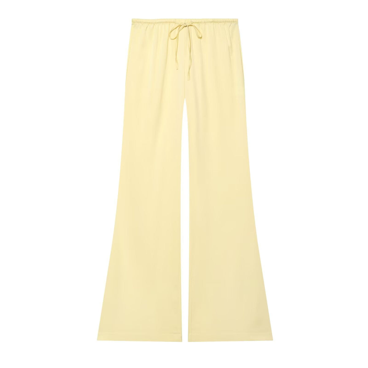 suit Women's 2 pieces satin textured strapless top+Pants